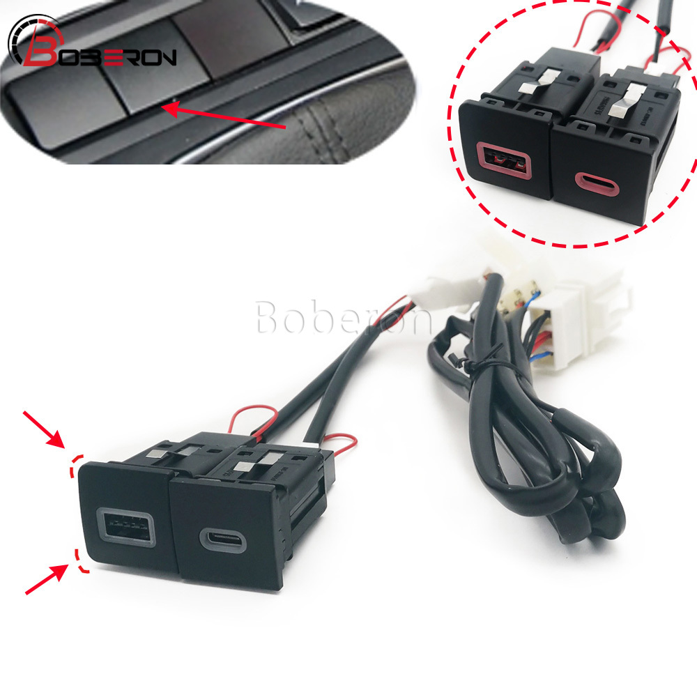 Usb C Power Adapter - Caricatore Rapido per Auto con LED