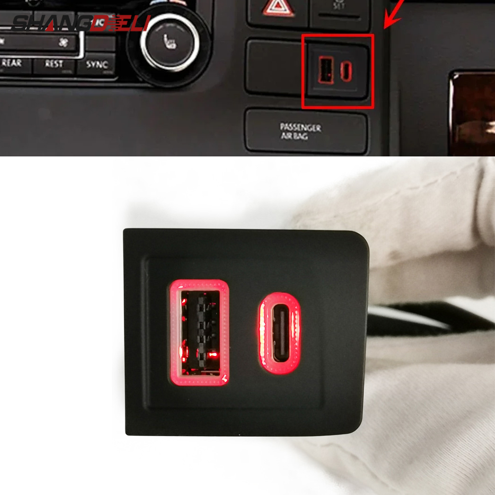 Usb C Power Adapter - Presa per caricabatterie doppia per auto