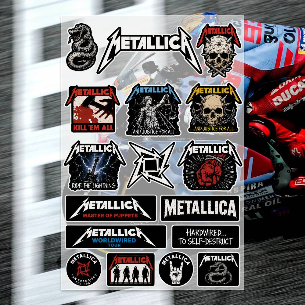 Laptop Accessories Ideas - Adesivi M-Metallica per Moto, Auto, Paraurti,