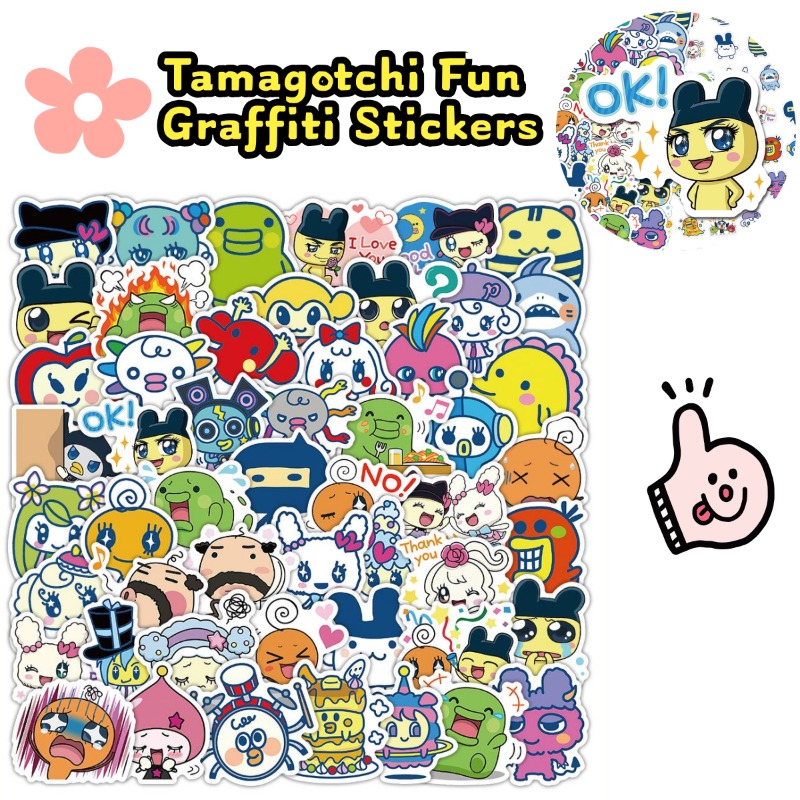 Laptop Original Accessories - Adesivi Tamagotchi Giapponesi, Animali Elettronici, Mametchi,