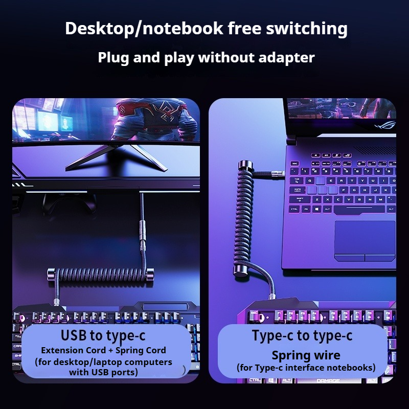 Cavo per Tastiera Arrotolabile - Laptop Accessories For Gaming recensione e prezzo