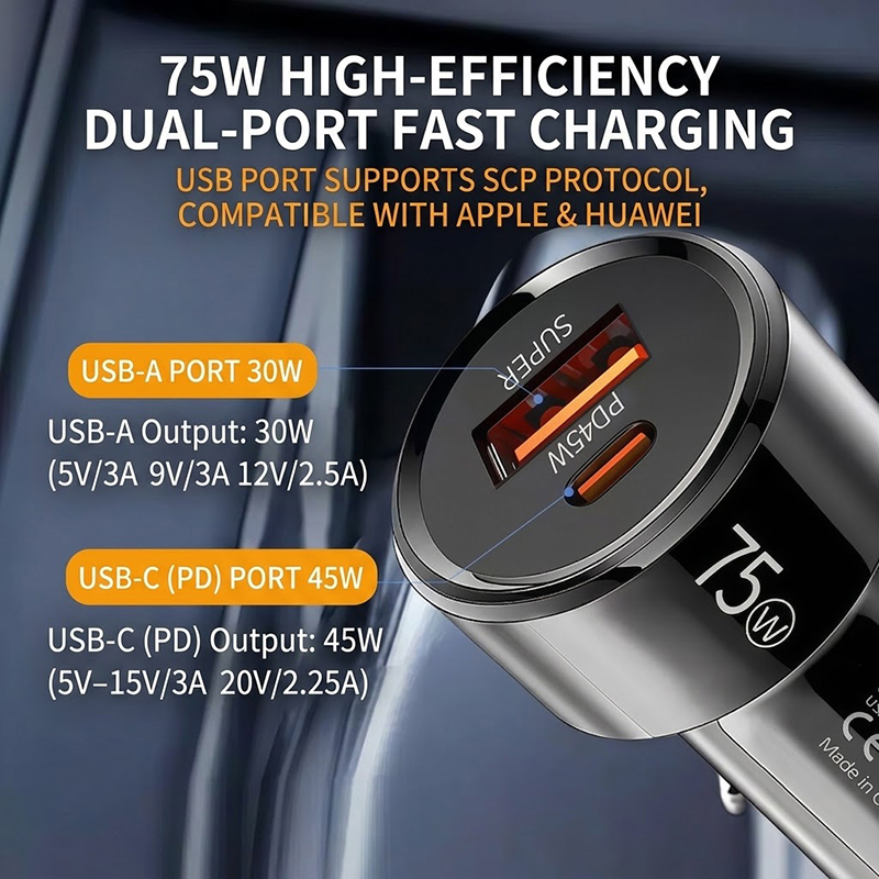 Caricabatterie da auto a doppi - Usb C Power Adapter recensione e prezzo